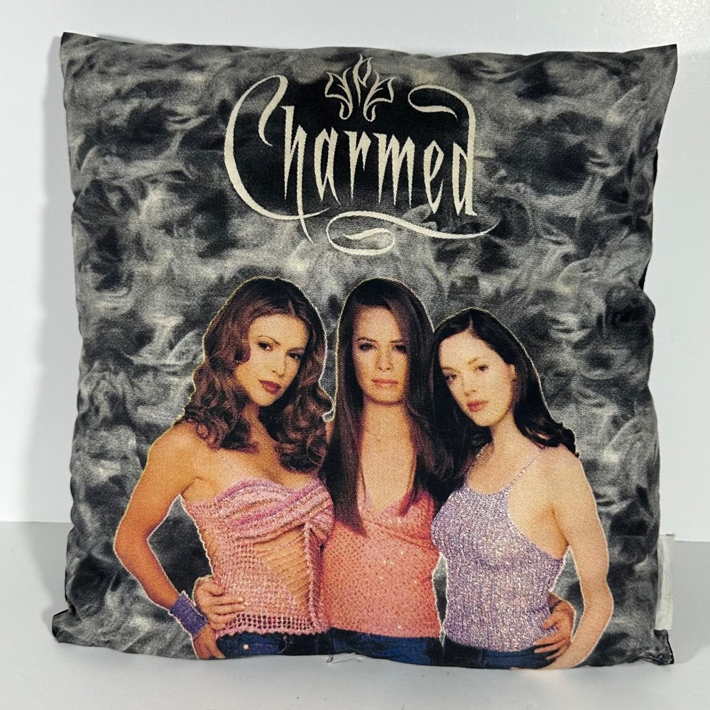 Vintage 2002 Charmed TV Show Throw Pillow Belltex Halliwell Sisters Y2K Decor